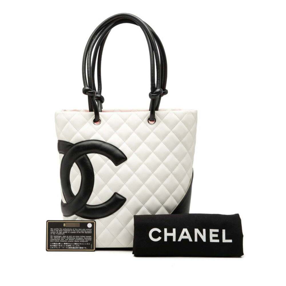 CHANEL Black Leather Logo Tote Bag - Picture 8 of 8